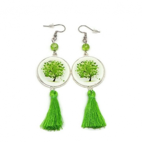 Boucles d'oreilles arbre de vie