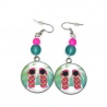Boucles d'oreilles thème été, vacances, tongs