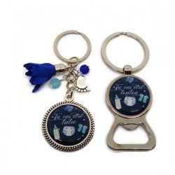 Porte clés et décapsuleur duo "Tu vas être tatie ", "Tu vas être tonton"