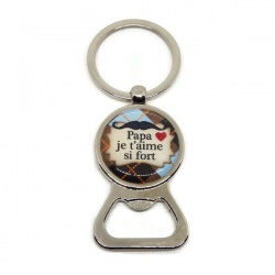 Porte clés décapsuleur "Papa je t'aime si fort"