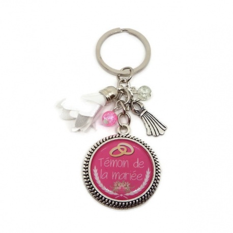 Porte clés "Témoin de la mariée"