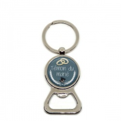 Porte clés décapsuleur "Témoin du marié"