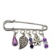 Broche épingle de 5 cm avec perle , broche pour châle, hijab