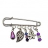Broche épingle de 5 cm avec perle , broche pour châle, hijab