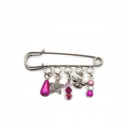 Broche épingle de 5 cm avec perle, broche pour châle, hijab