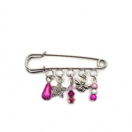 Broche épingle de 5 cm avec perle, broche pour châle, hijab
