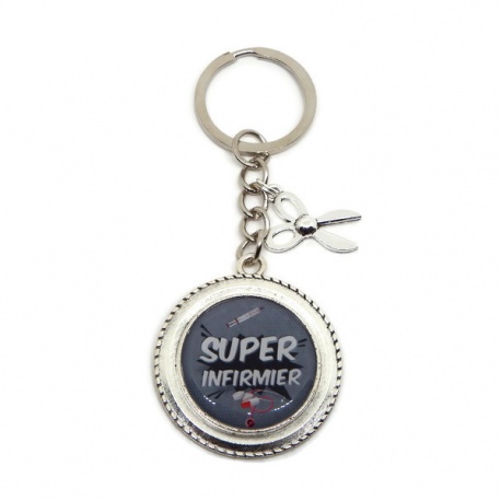 Porte clés "Super infirmier"