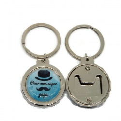 Porte clés décapsuleur "Pour mon super papa"