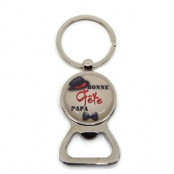 Porte clés décapsuleur "Bonne fête papa"
