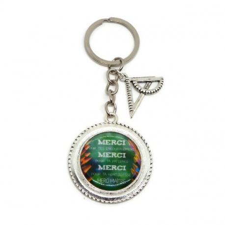 Porte clés maître, "Merci pour tes encouragements, merci pour ta patience, pour ta gentillesse"