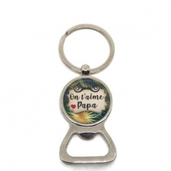 Porte clés décapsuleur "On t'aime papa"