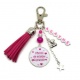 Porte clés ou bijou de sac personnalisable "Merci de m'aider à grandir"
