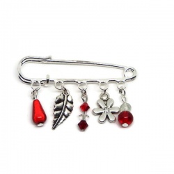 Broche épingle de 5 cm avec perle, broche pour châle, hijab