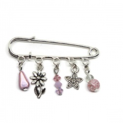 Broche épingle de 5 cm avec perle, broche pour châle, hijab