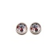 Boucles d'oreilles puce enfant thème chat