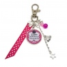 Porte clés ou bijou de sac "Super monitrice d'auto école"