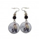 Boucles d'oreilles pin up, "Paris mon amour"