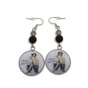Boucles d'oreilles pin up, "Paris mon amour"