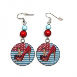Boucles d'oreilles pin up, pin up vintage, rétro