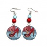 Boucles d'oreilles pin up, pin up vintage, rétro