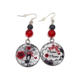 Boucles d'oreilles chat "Miaou Miaou"
