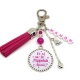 Porte clés ou bijou de sac "Et si je t'appelais mamie" personnalisable avec le prénom de votre choix