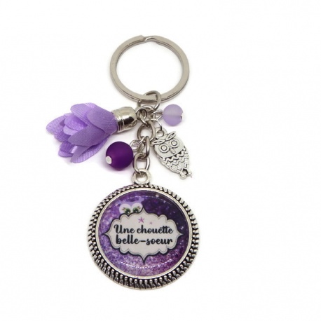 Porte clés "Une chouette belle-soeur"