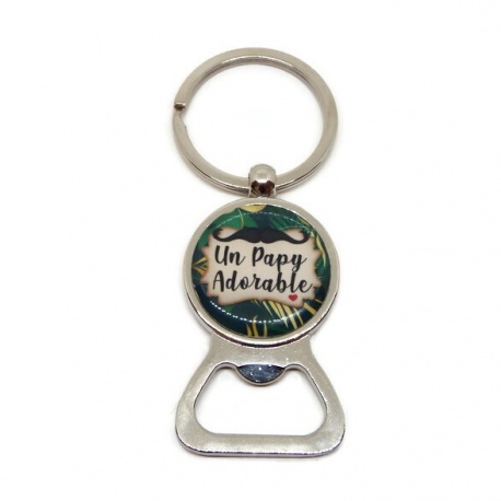 Porte clés décapsuleur, "Un papy adorable"