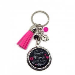 Porte clés future mamie "Bientôt mamie bébé t'aime déjà"
