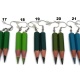 Boucles d'oreilles crayons de couleur au choix