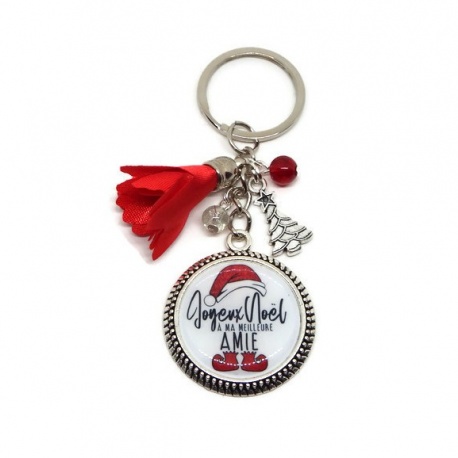Porte clés "Joyeux noël à ma meilleure amie"