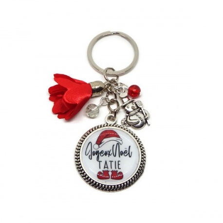 Porte clés "Joyeux noël tatie"