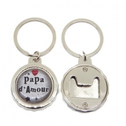 Porte clés décapsuleur "Papa d'amour"