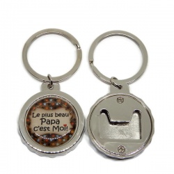Porte clés décapsuleur "Le plus beau papa c'est moi !"