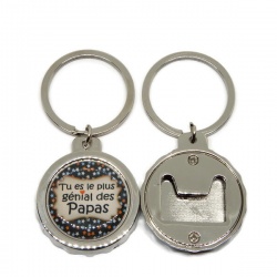 Porte clés décapsuleur "Tu es le plus génial des papas"