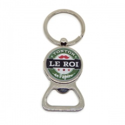 Porte clés décapsuleur "Tonton le roi de l'apéro"