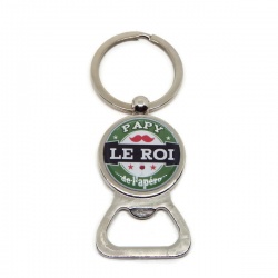 Porte clés décapsuleur "Papy le roi de l'apéro"