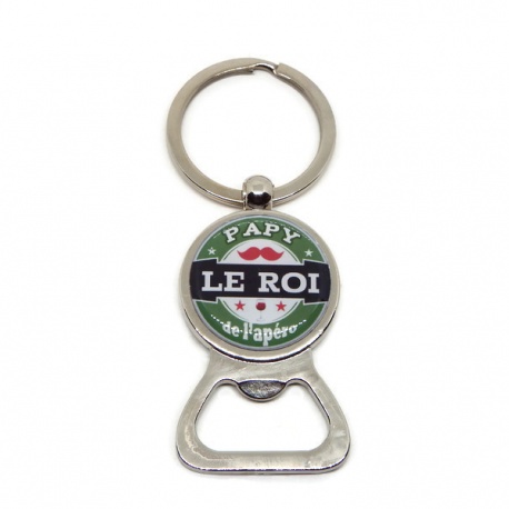 Porte clés décapsuleur "Papy le roi de l'apéro"