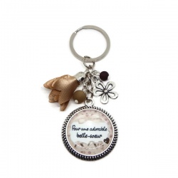 Porte clés "Pour une adorable belle-soeur"