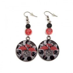 Boucles d'oreilles flamant rose