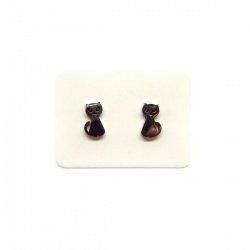 Boucles d'oreilles puce enfant chat