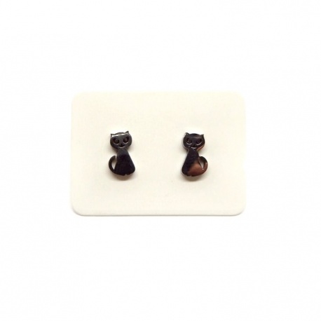 Boucles d'oreilles puce enfant chat