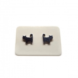 Boucles d'oreilles puce enfant chat