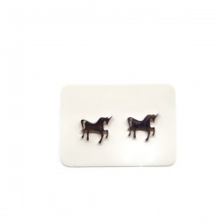 Boucles d'oreilles puce enfant Licorne