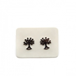 Boucles d'oreilles puce enfant arbre de vie