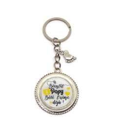 Porte clés "Bientôt papy bébé t'aime déjà !