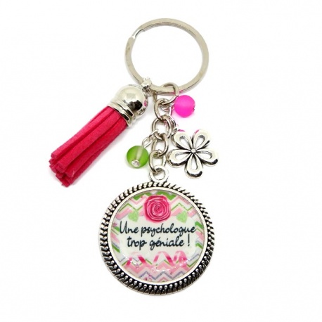 Porte clés "Une psychologue trop géniale !"
