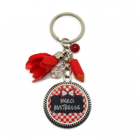 Porte clés ou bijou de sac, "Merci maîtresse"
