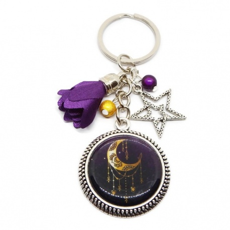 Porte clés lune, céleste, eid mubarak