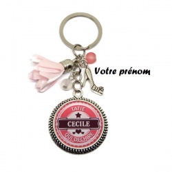 Votre prénom - Porte clés "Tatie qui déchire" personnalisable avec le prénom de votre choix